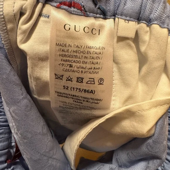 New Authentic Gucci GG Logo Snake Shorts Bermuda Size IT 52 / US L Waist 34 - 40